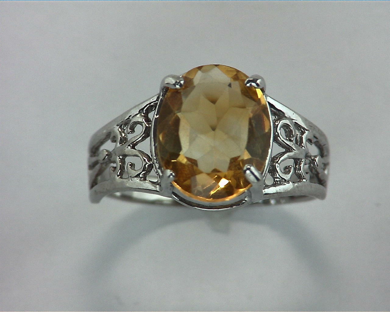 Citrine Sterling Silver Lady,s Ring RSS271 4