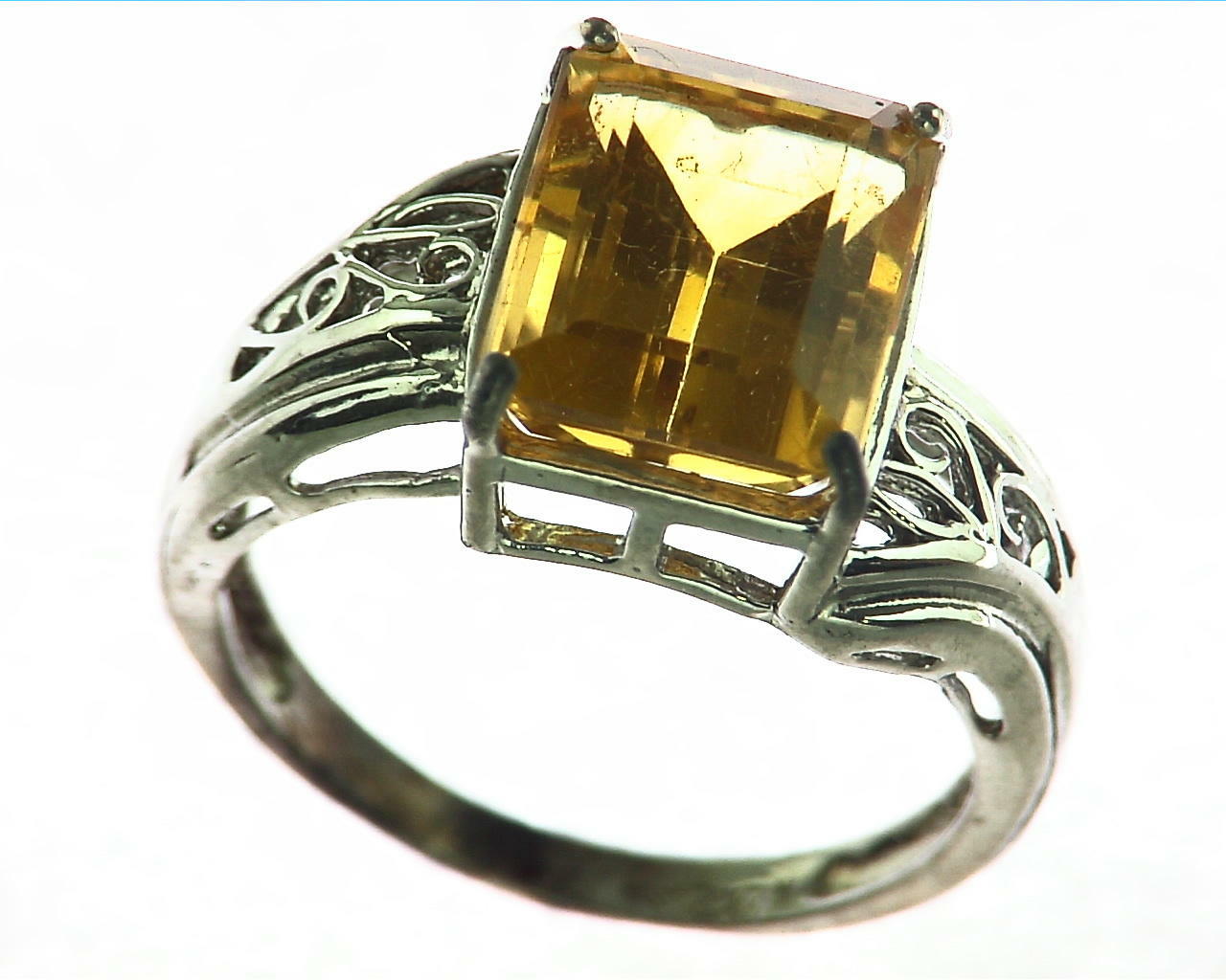 Citrine Sterling Silver Ring, RSS,971 1