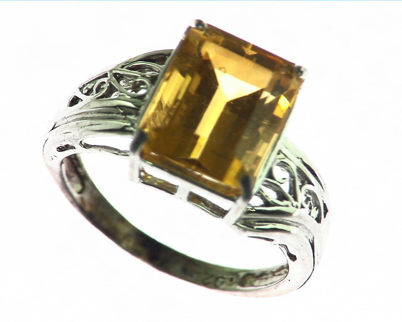 Citrine Sterling Silver Ring, RSS,971 4