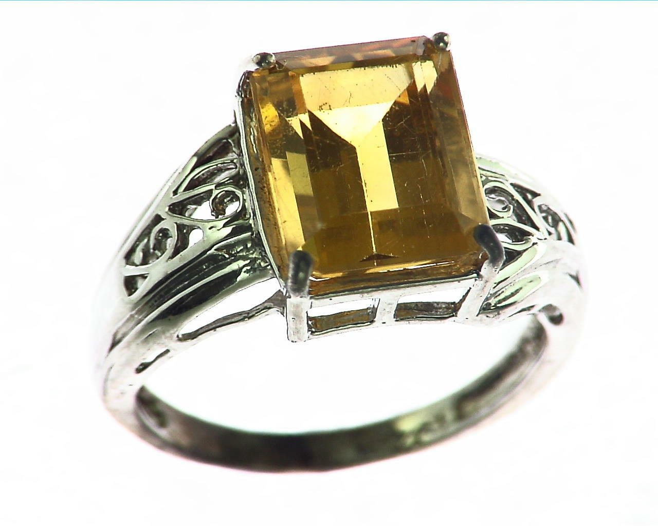 Citrine Sterling Silver Ring, RSS,971 6