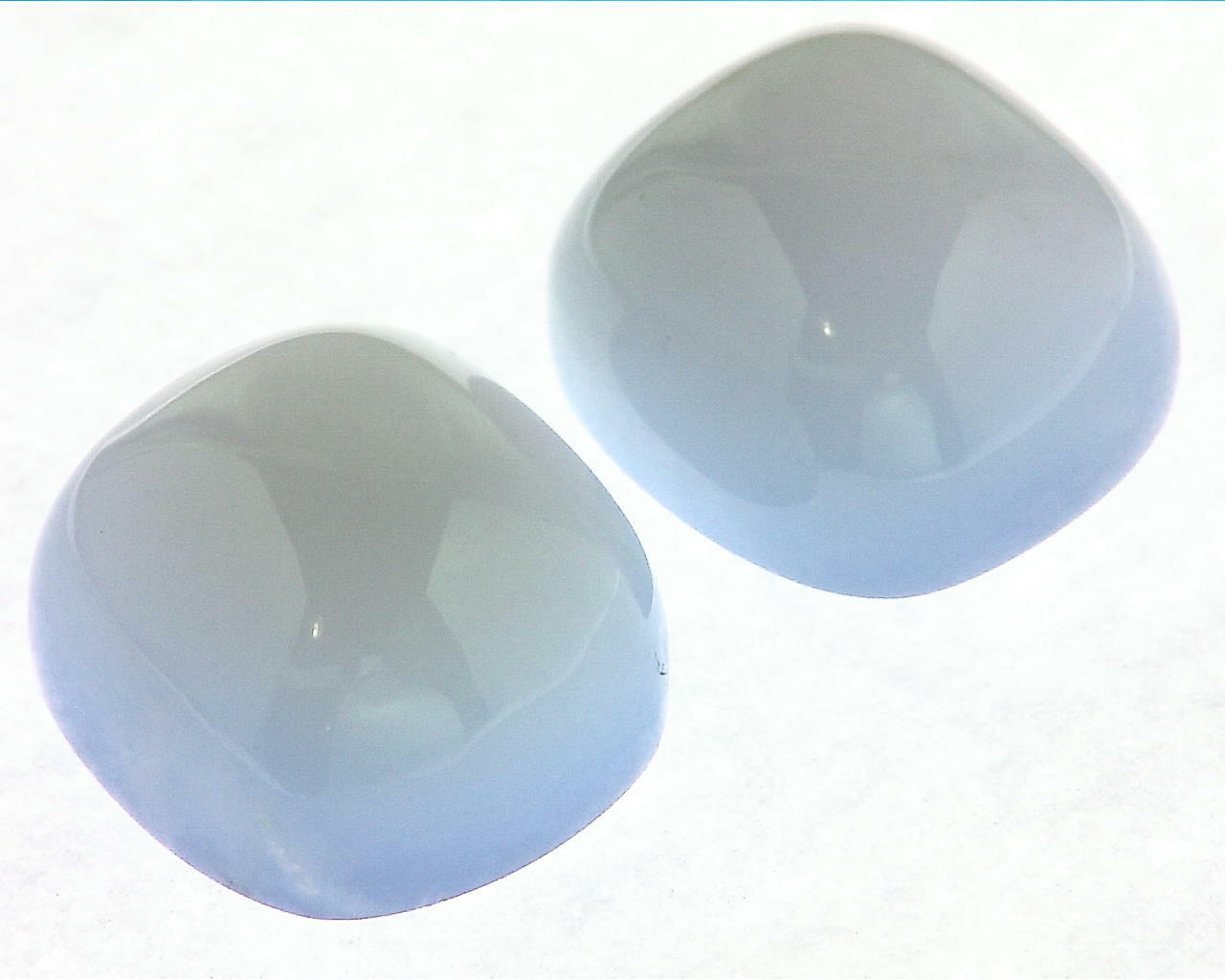 Chalcedony Pair Natural Genuine Gemstones GSG 652 1