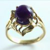 Amethyst set in a Beautiful 14 kt Yellow Gold Engagement Ring Design 5