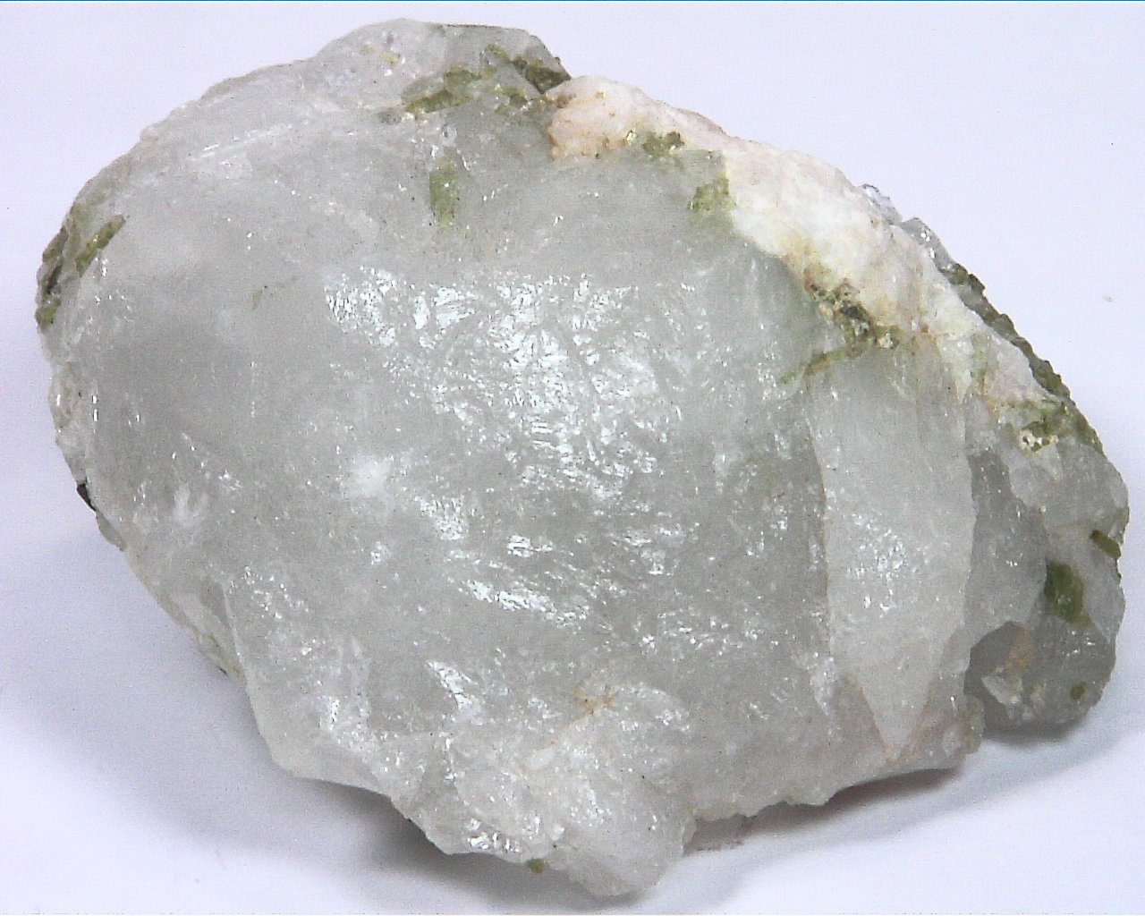Quarts Crystal with Green Tourmaline Crystals,MS,788 3