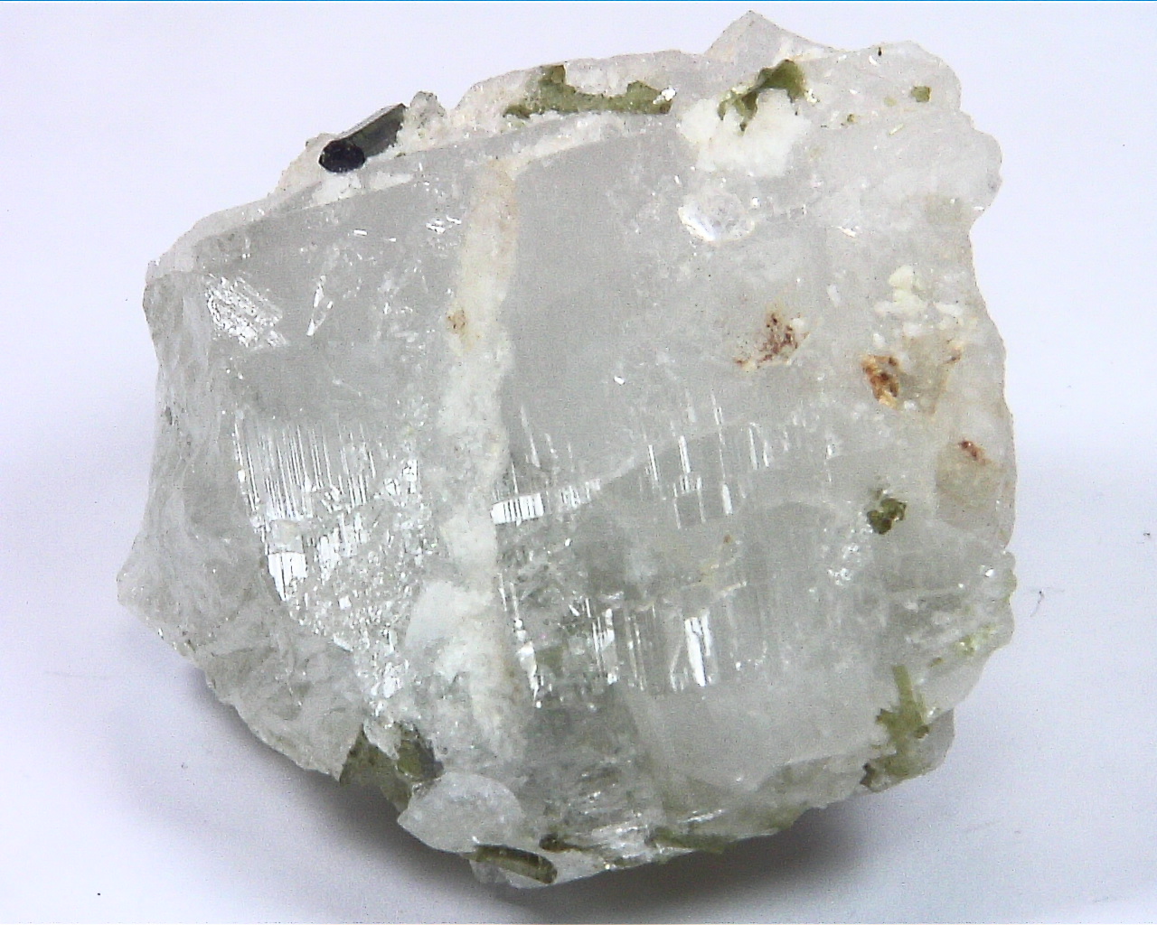 Quarts Crystal with Green Tourmaline Crystals,MS,788 6