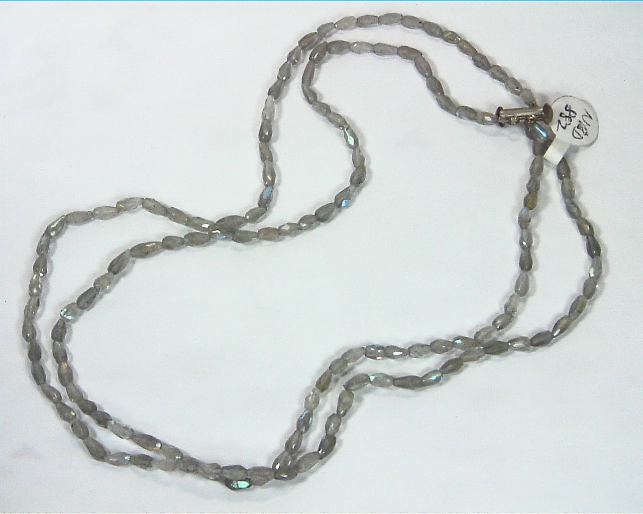 Labradorite Natural Genuine Gemstone Bead Necklace NBD,882