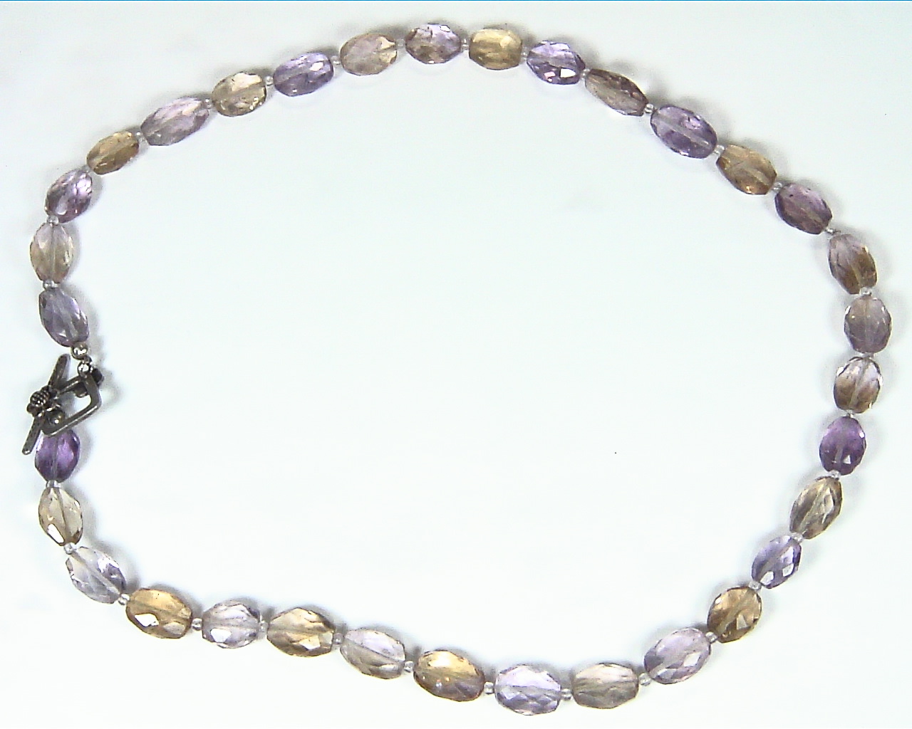 Ametrine Natural Genuine Gemstone Bead Necklace NBD,902 4