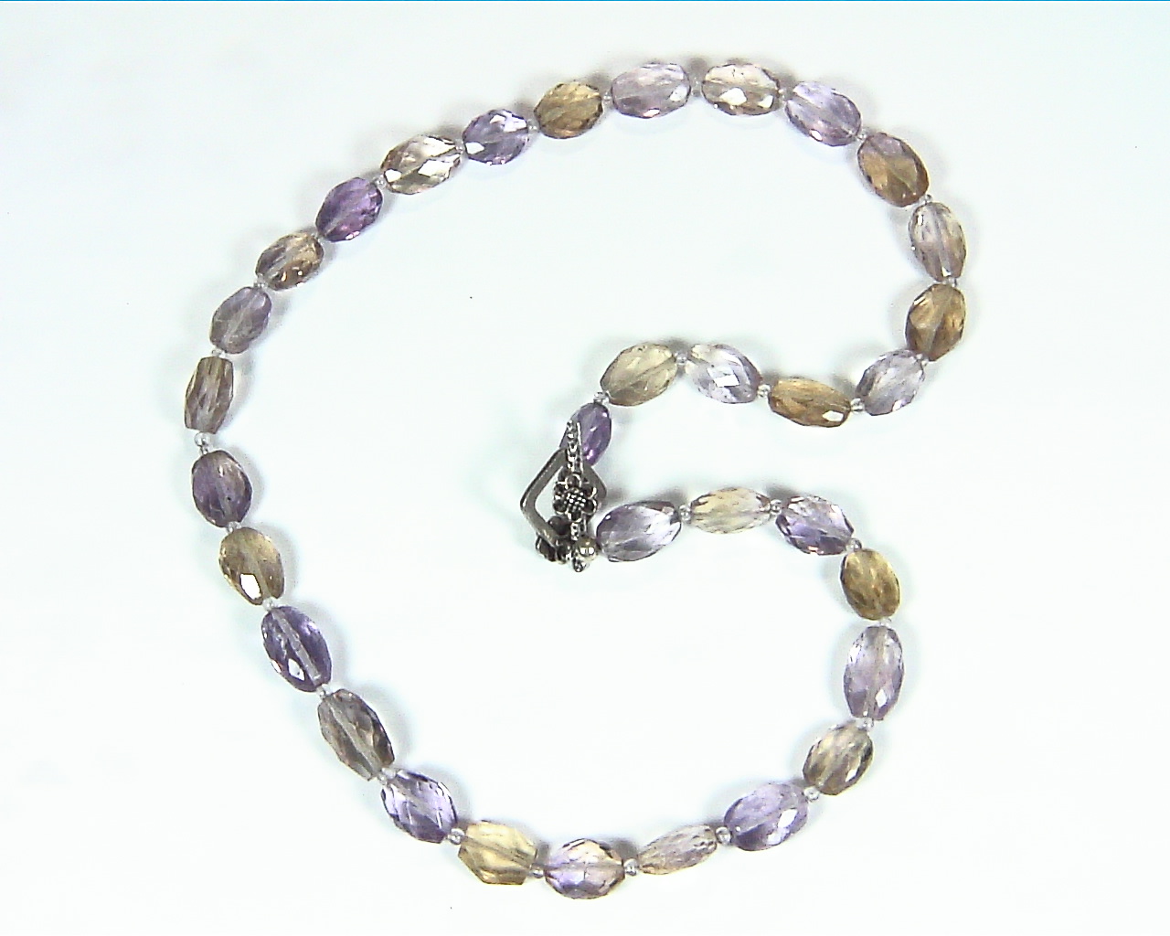 Ametrine Natural Genuine Gemstone Bead Necklace NBD,902 6