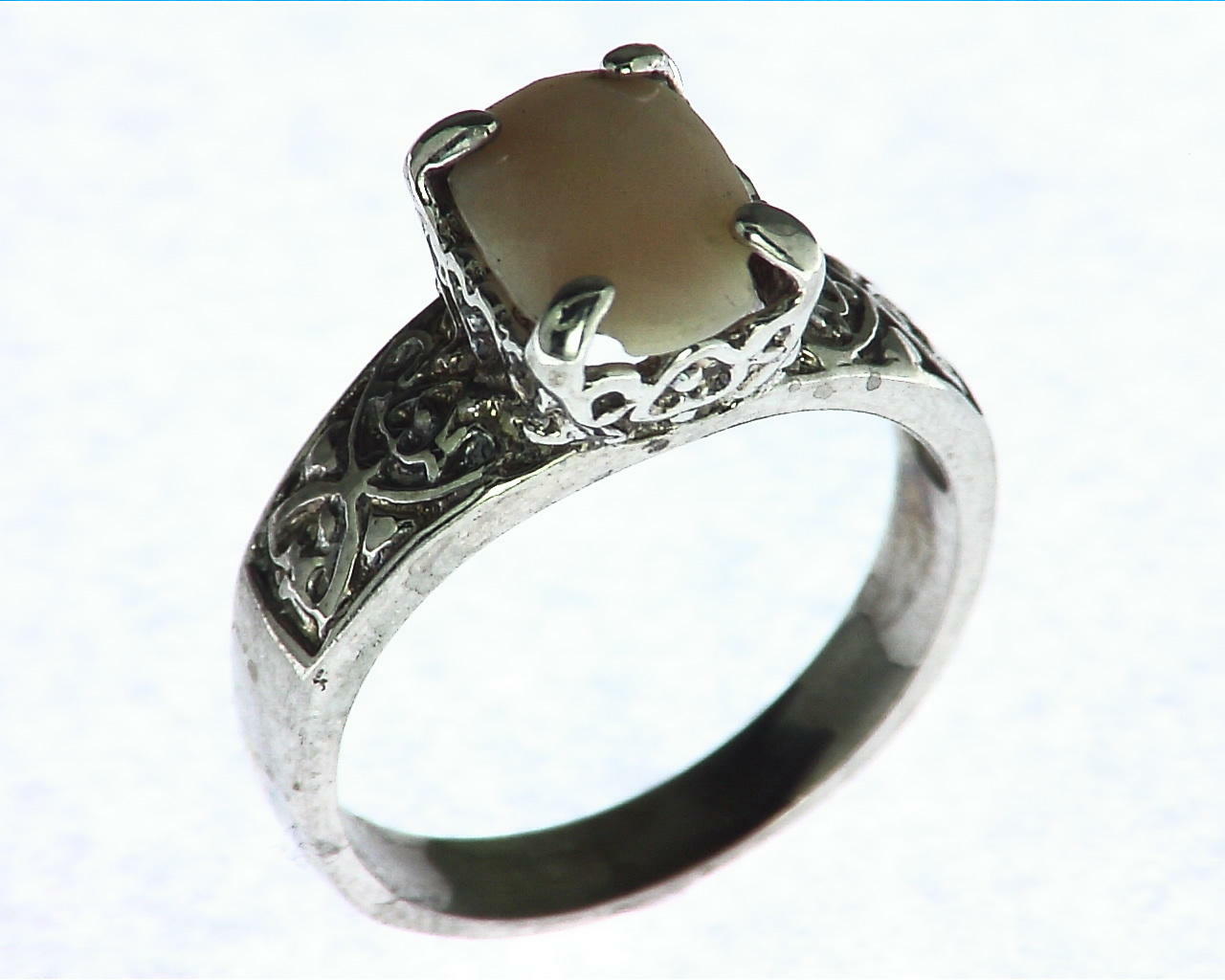 Opal Natural Genuine Gemstone Set in Sterling Silver Ring RSS742 5