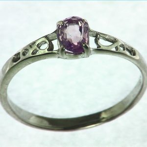 Pink Sapphire Sterling Silver Ring
