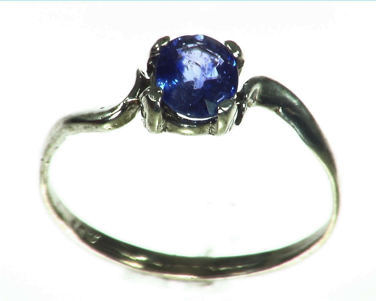 Blue Sapphire Natural Genuine Gemstone Set in Sterling Silver Ring RSS1039 1