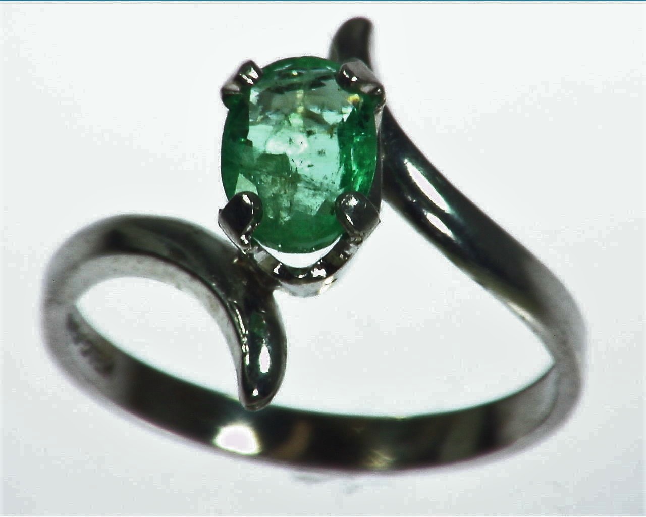 Emerald Natural Genuine Gemstone Sterling Silver Ring RSS1049 6