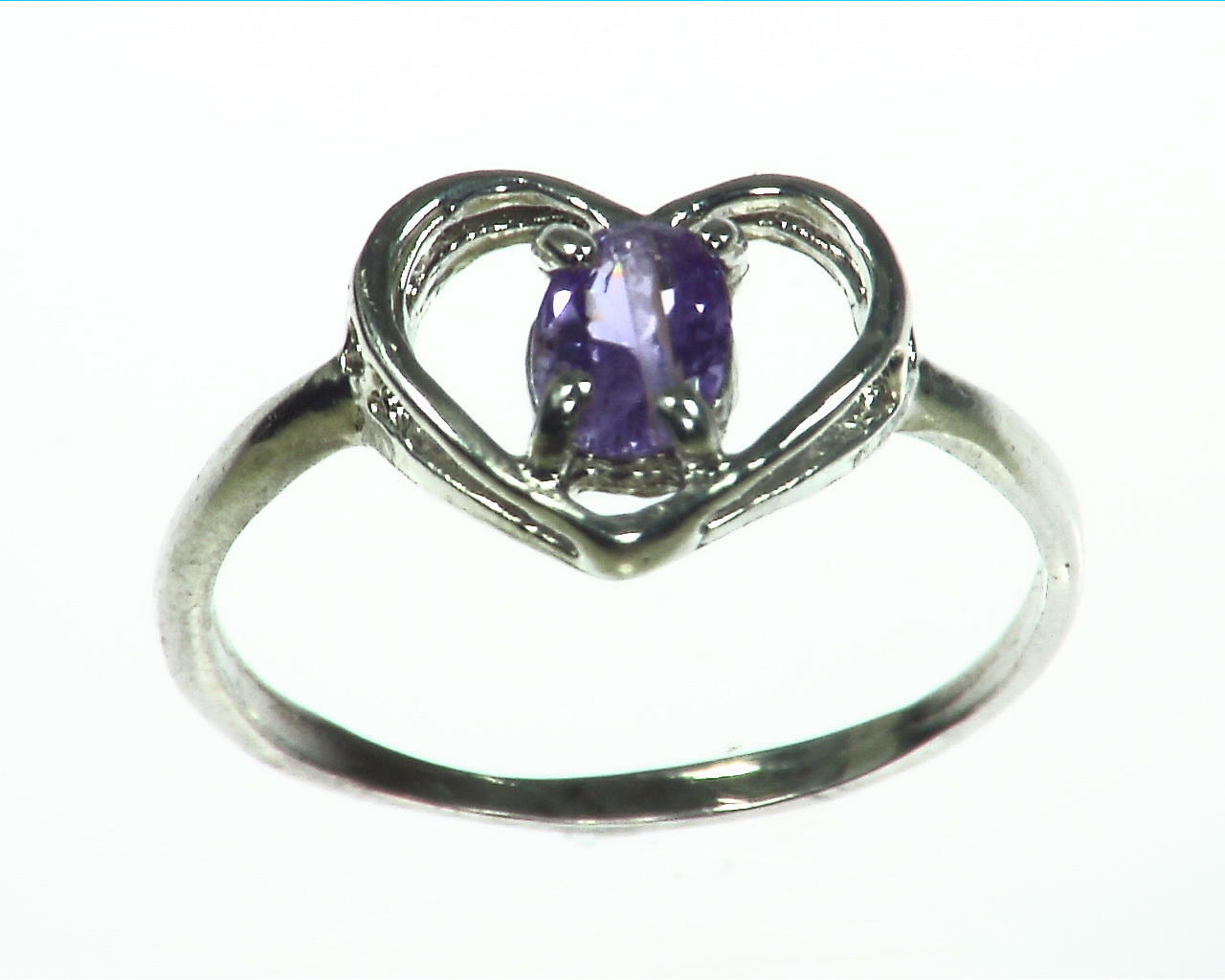 Purple Sapphire Sterling Silver Lady,s Ring RSS1087 4