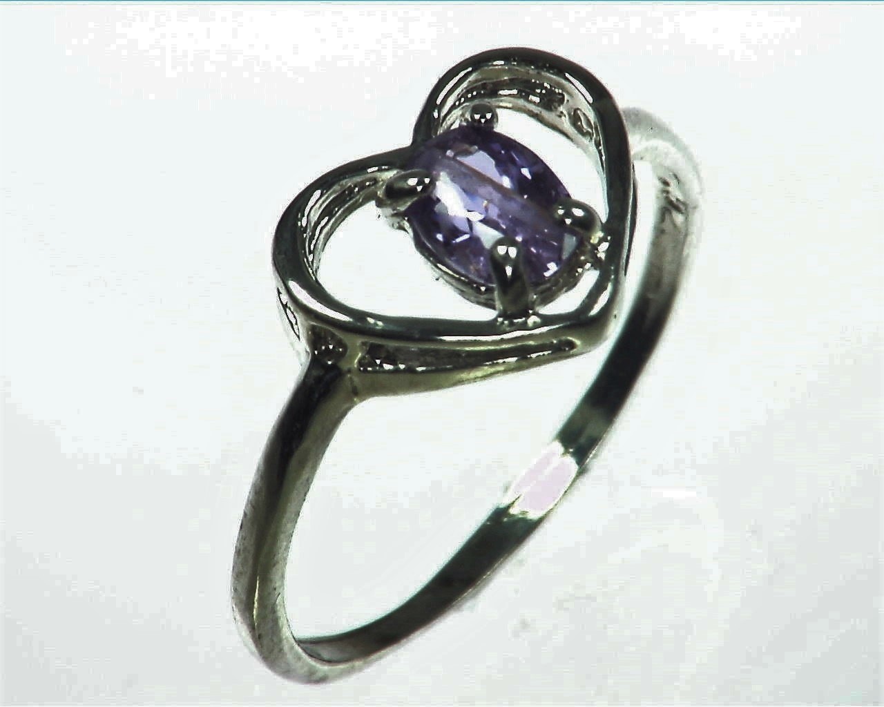 Purple Sapphire Sterling Silver Lady,s Ring RSS1087 6