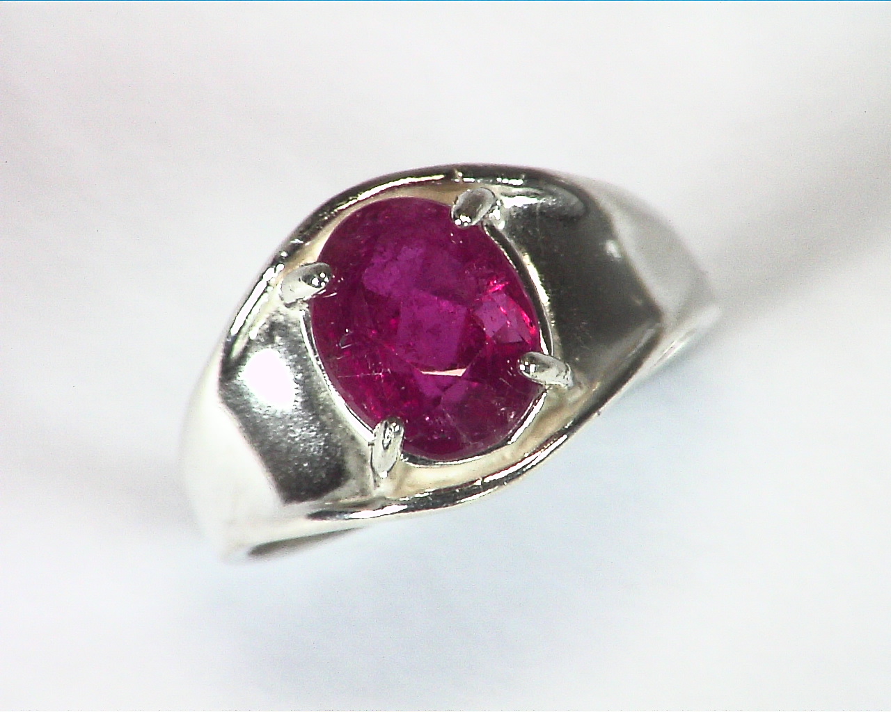 Pink Tourmaline Natural Genuine Gemstone Set in Sterling Silver Ring RSS,415 2