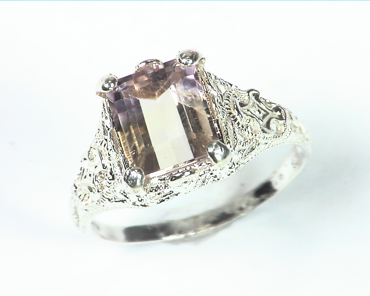 Ametrine Antique Design Sterling Silver Lady,s Ring, RSS,481 2
