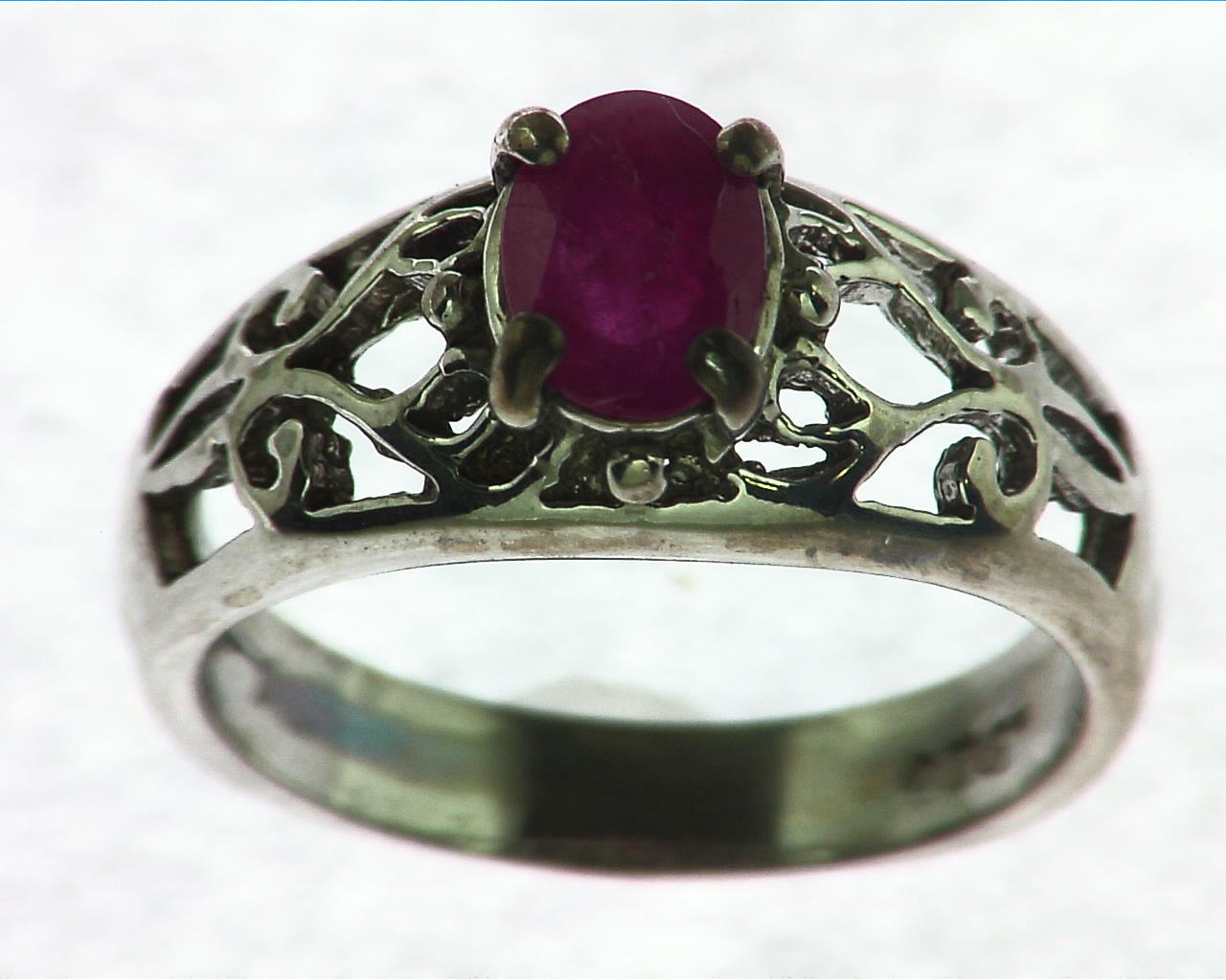 Ruby Sterling Silver Ring 2