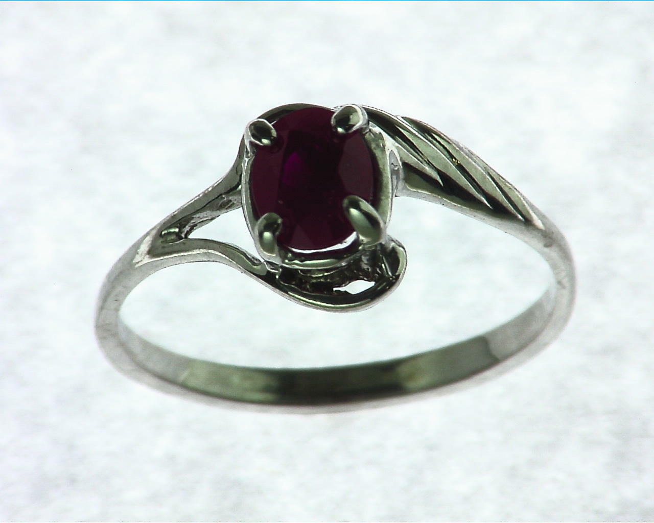 Ruby Sterling Silver Ring 1