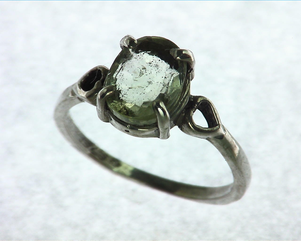 Green Tourmaline Sterling Silver Ring