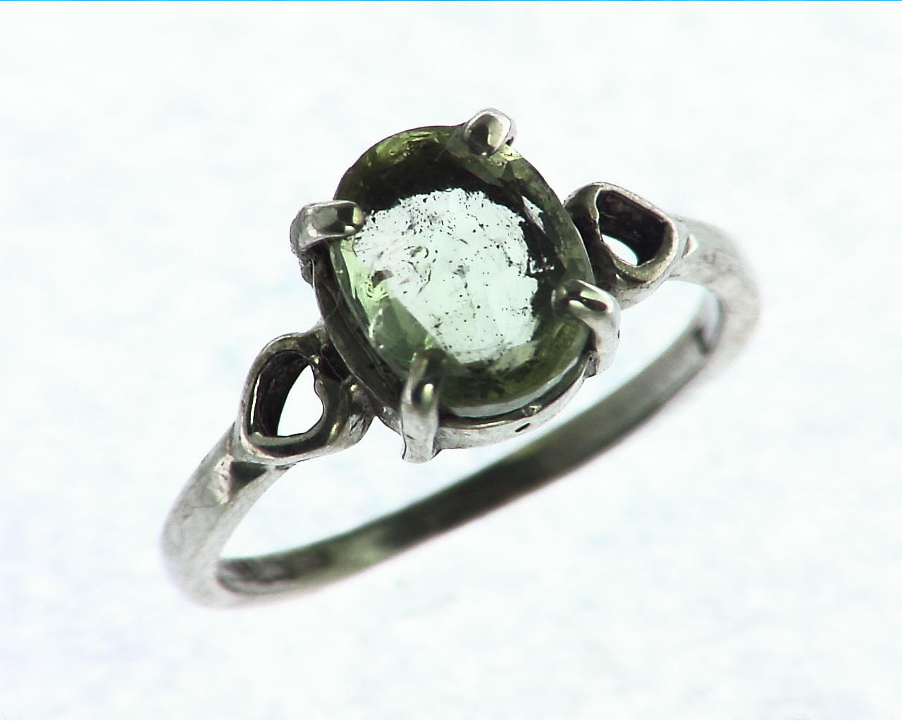 Green Tourmaline Sterling Silver Ring 4